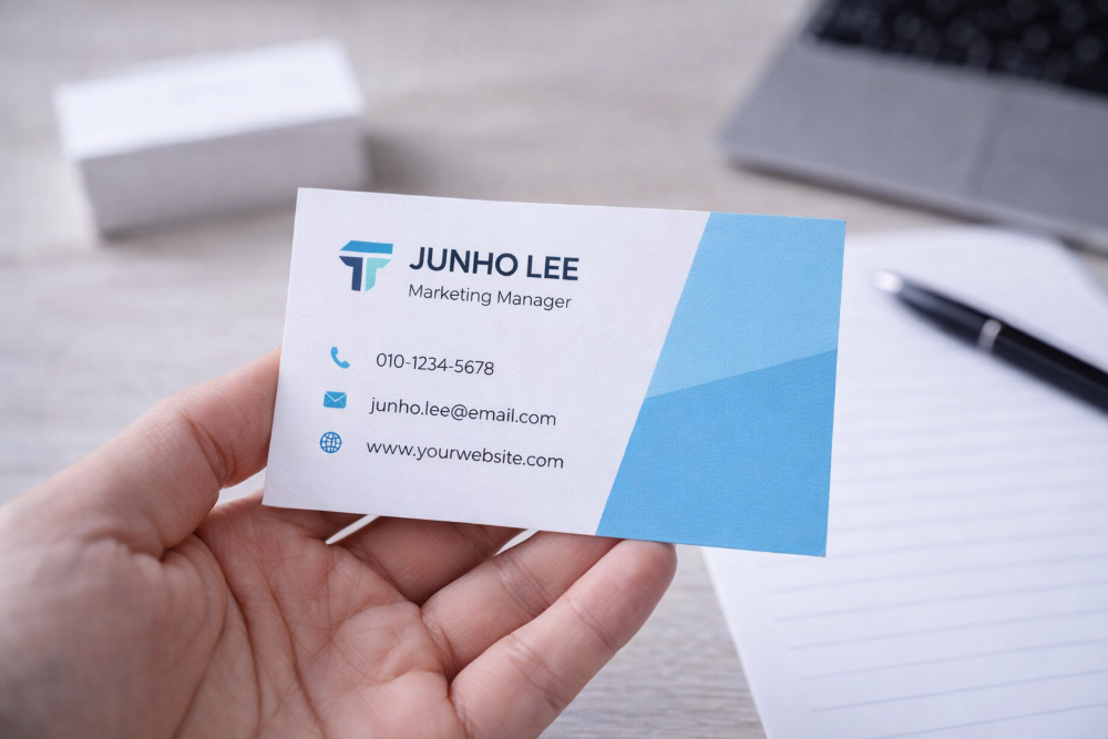 실무에 적합한 심플한 비즈니스 명함 디자인