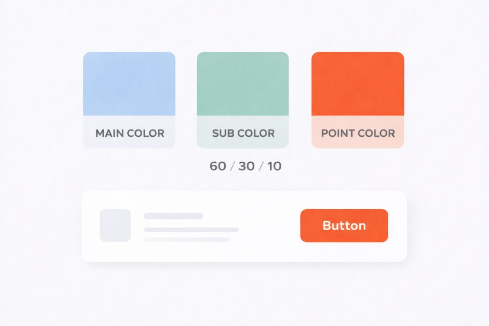 색상 비율과 사용자 인터페이스 디자인