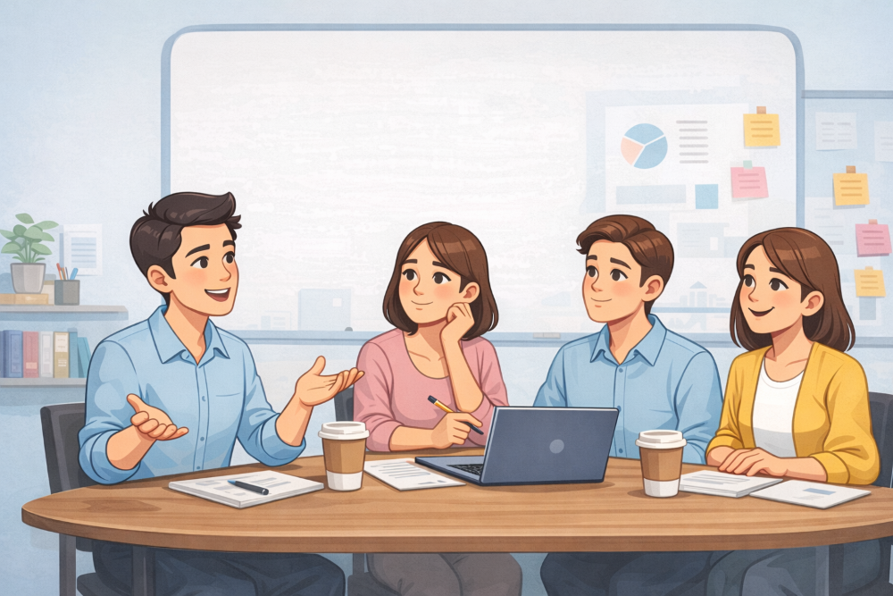 사무실 협업 이미지