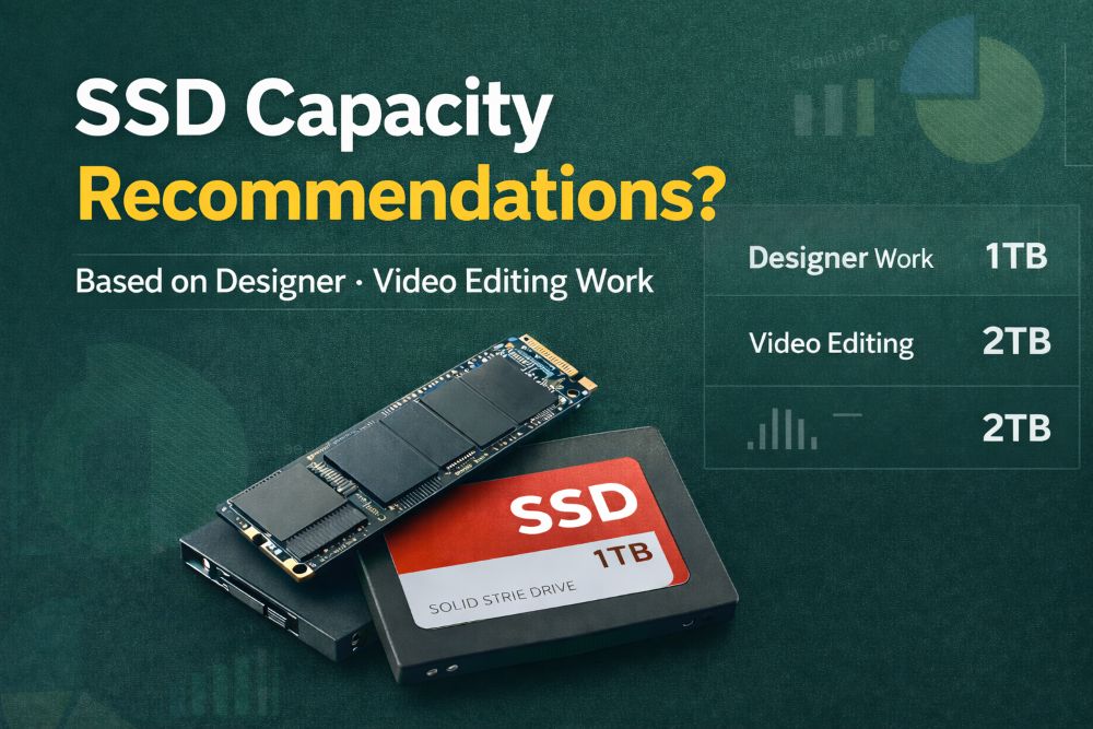 디자이너와 편집자를 위한 SSD 용량 추천