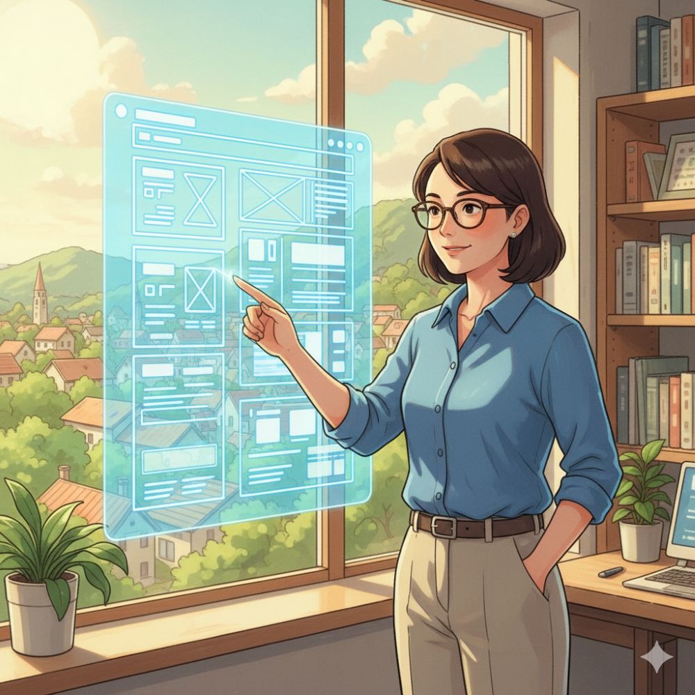 가치 있는 웹사이트를 설계하는 전문가의 모습