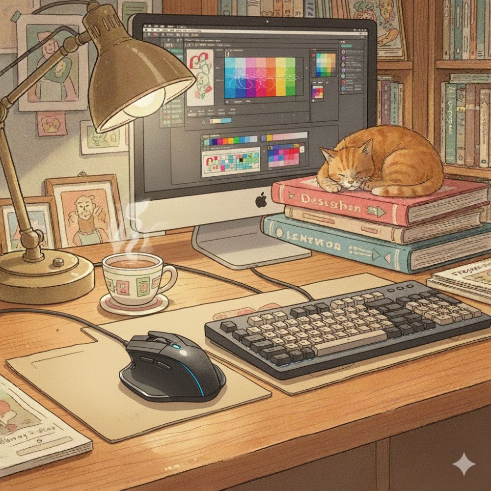 디자이너 용품 추천 책상 이미지