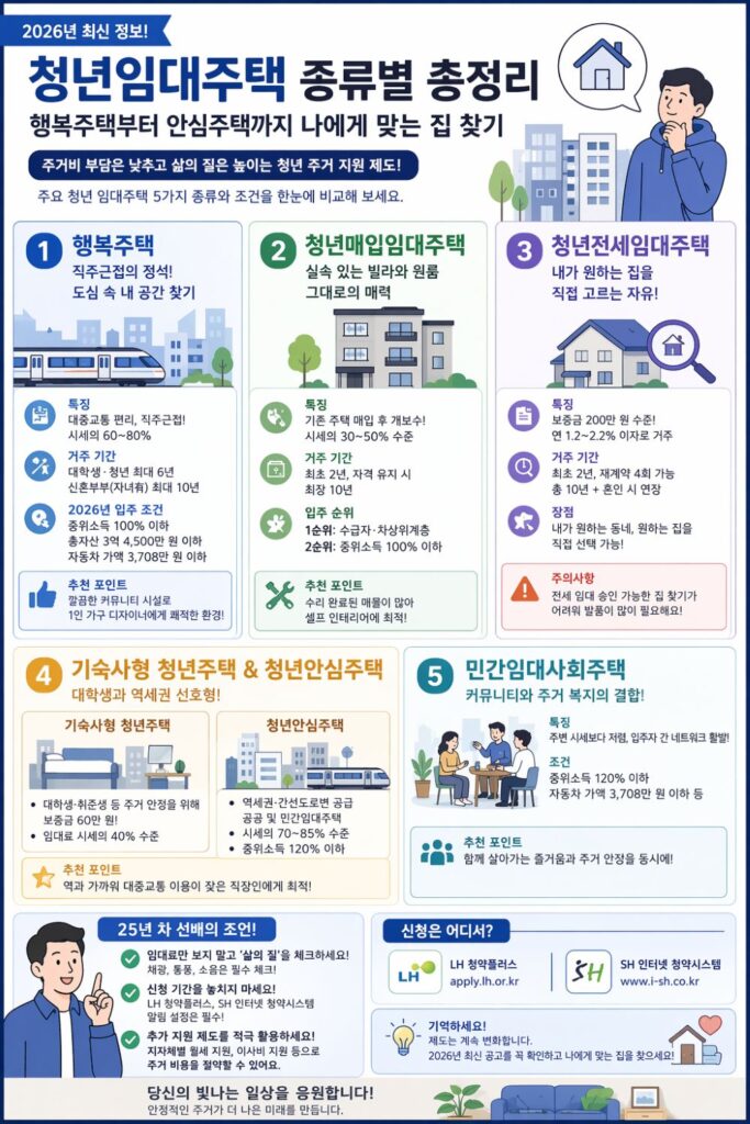 2026 청년임대주택 정보 카드뉴스 이미지