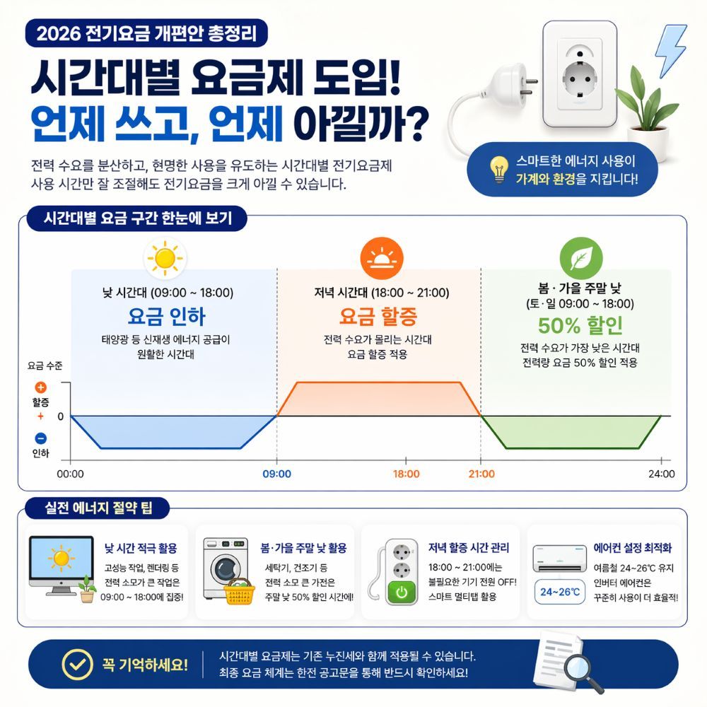 2026년 전기요금 개편안 총정리 카드뉴스