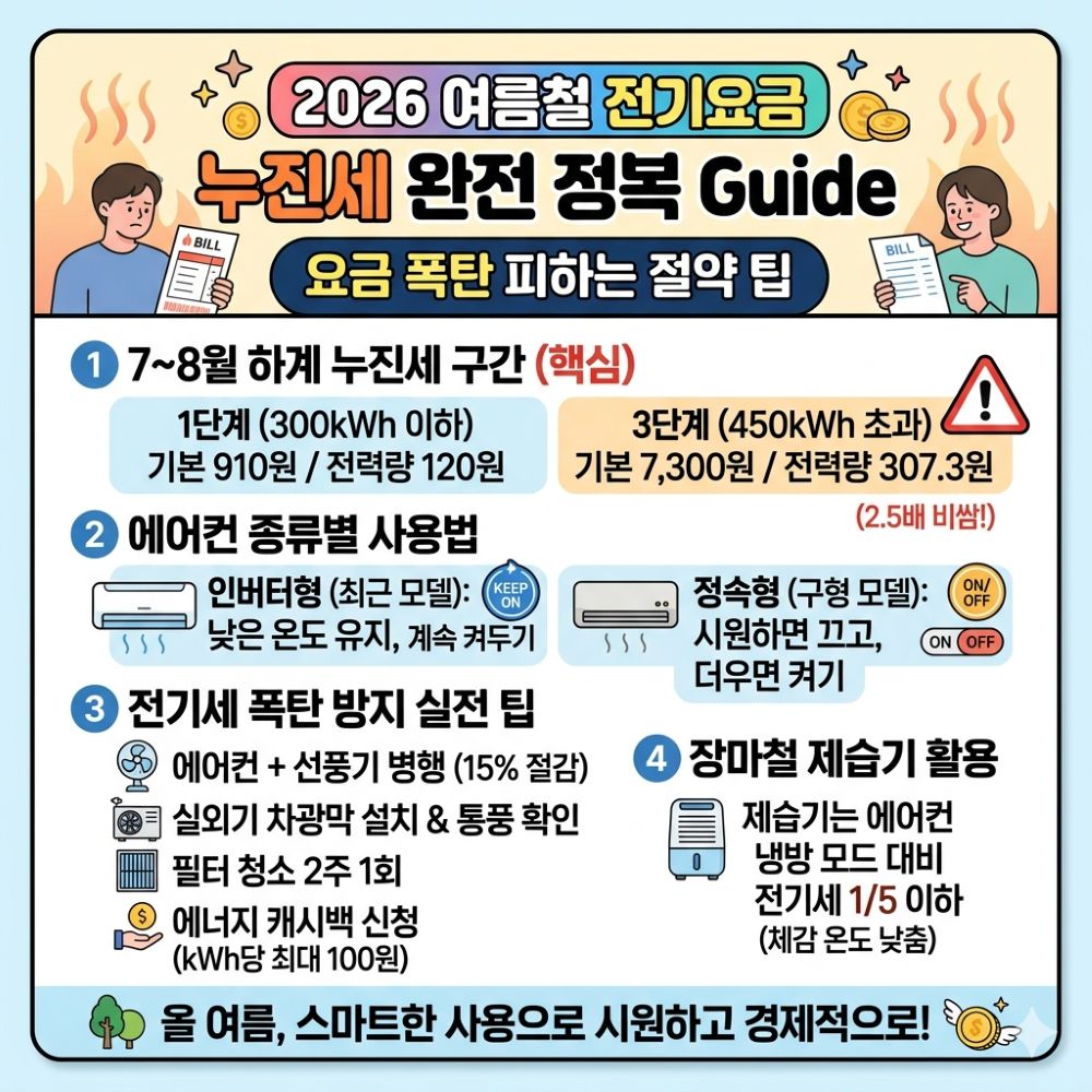 여름철 전기요금 누진세 가이드 카드뉴스