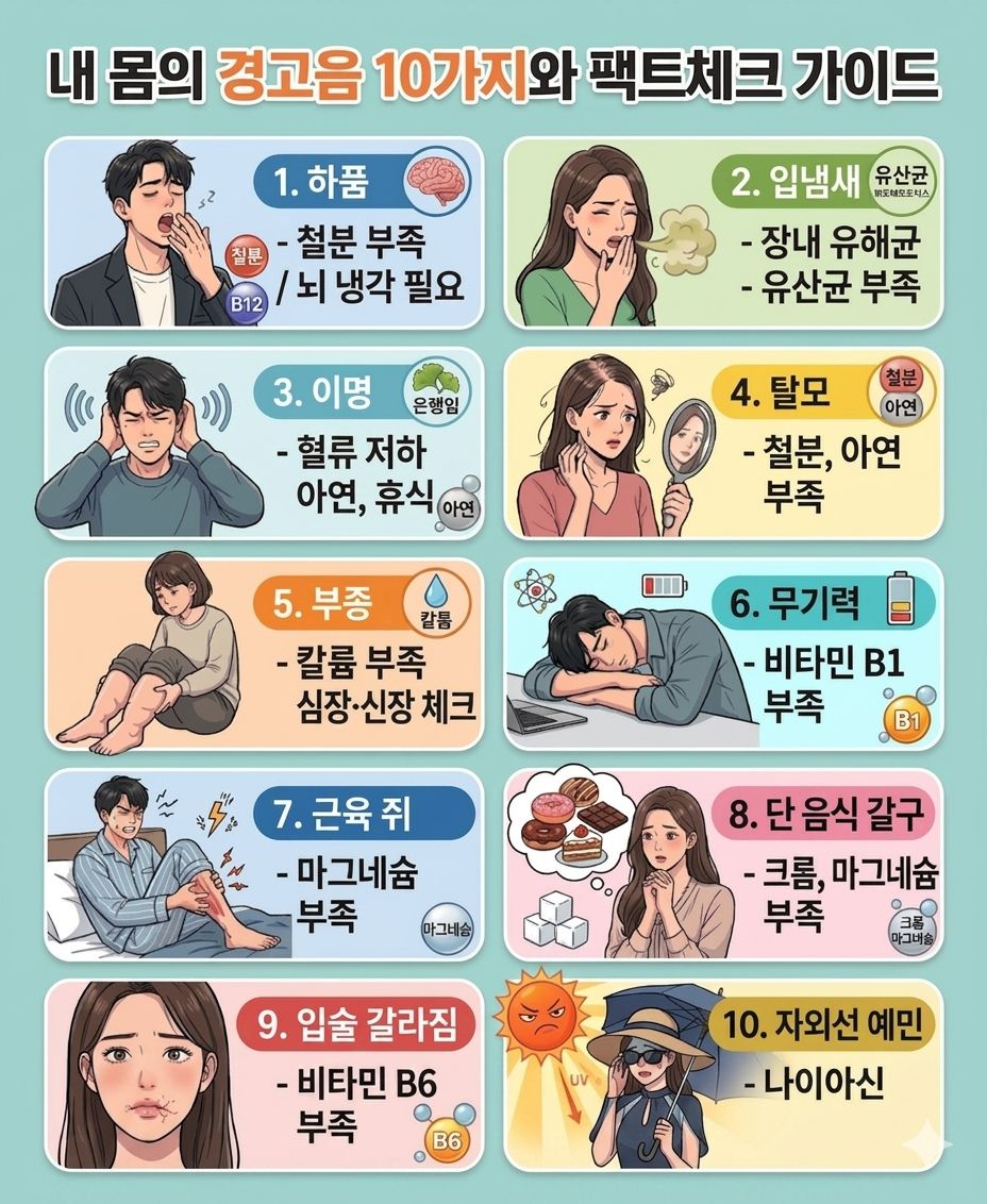 내몸의 이상신호 이미지