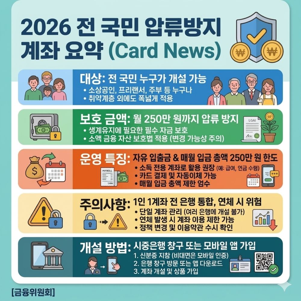 2026 전 국민 압류방지 계좌요약 이미지