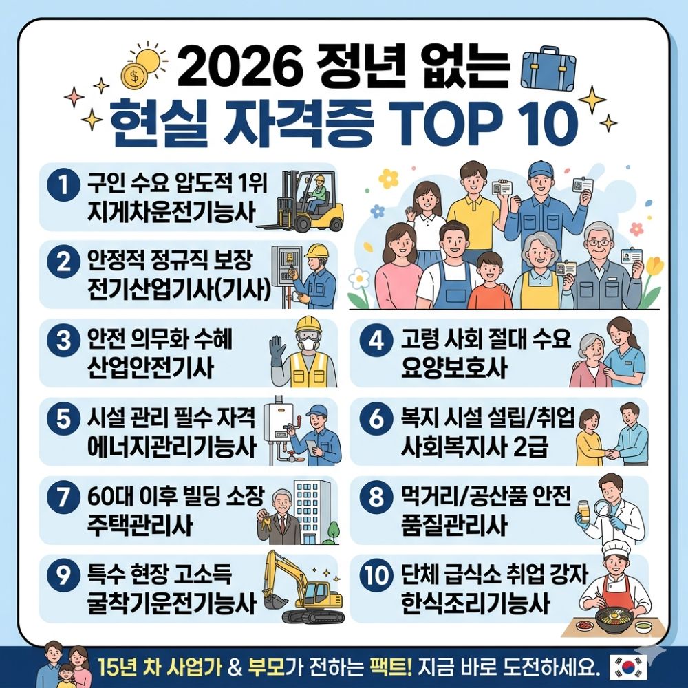 정년없는 현실 자격증 카드뉴스