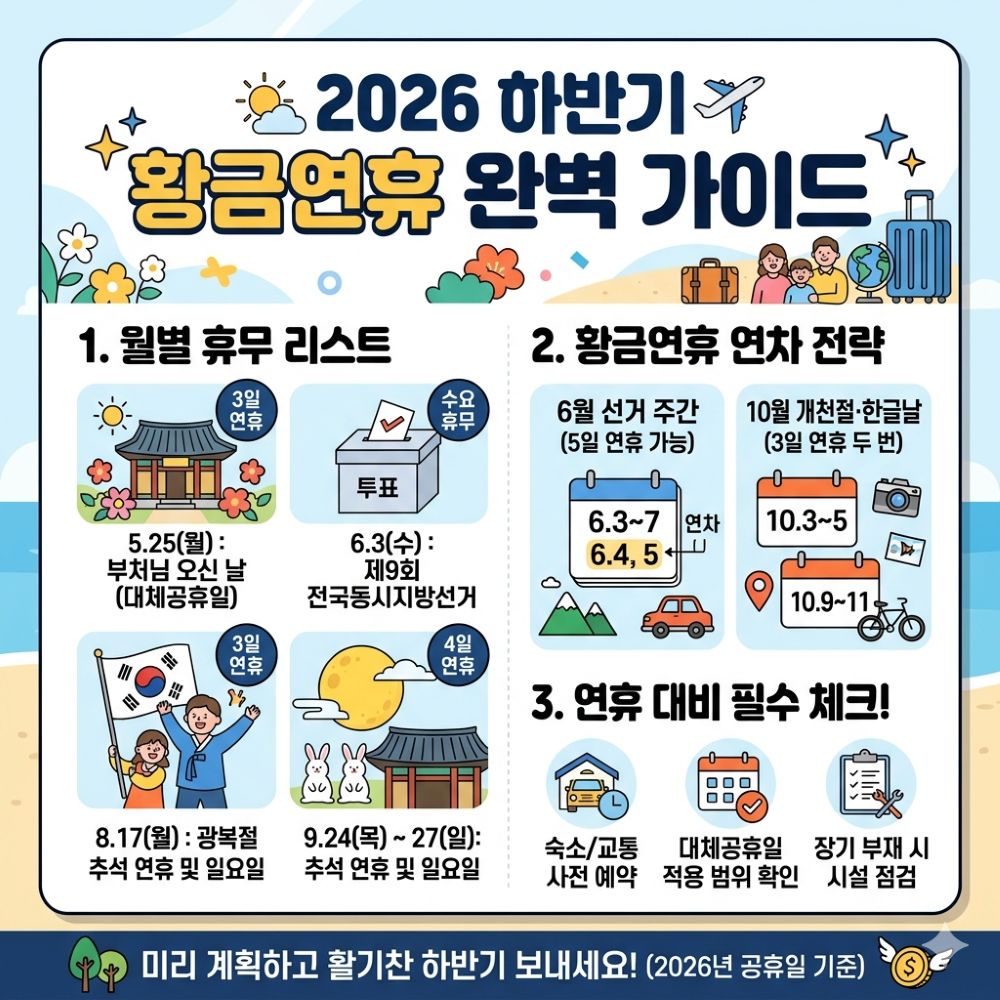 2026년 황금연휴 가이드 카드뉴스