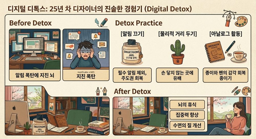 디지털디톡스 관련 카드뉴스 이미지