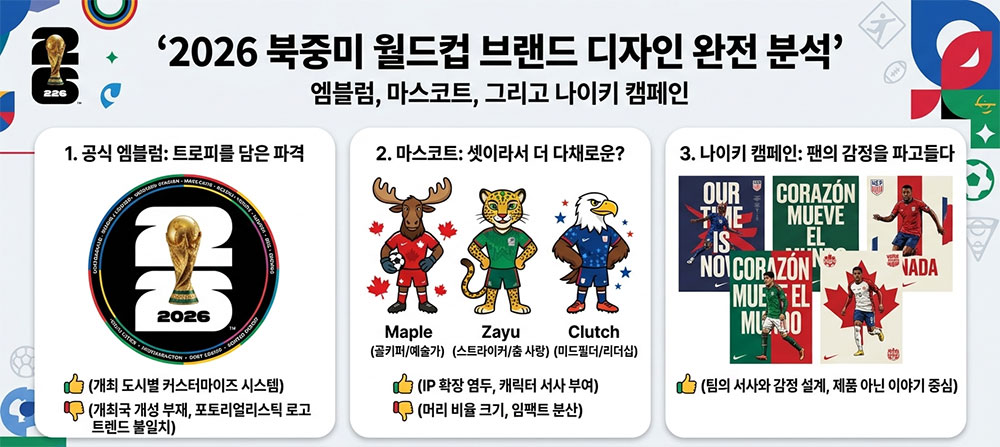 2026 북중미 월드컵 브랜드 디자인 완전분석 카드뉴스 이미지