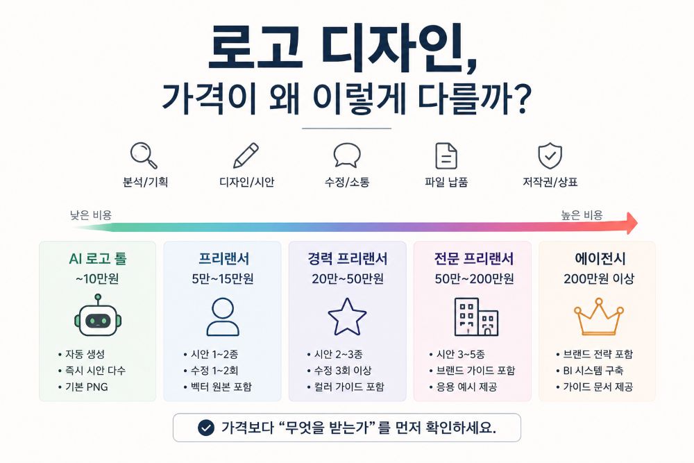 로고디자인 가격이 왜 이렇게 다를까?