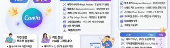 캔바 무료 vs 유료 카드뉴스 이미지